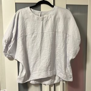 Light blue puff sleeve top